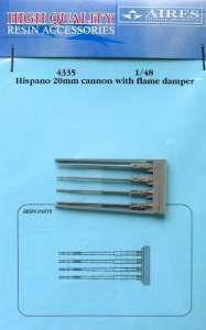 1:48 Hispano 20mm cannons with flame damper