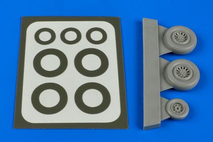 1:72 Sea Vixen wheels & paint masks