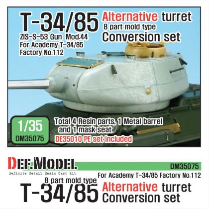 1:35 T-34/85 8-part mold Alternative Turret set (for Academy T-34/85 Factory No.112)
