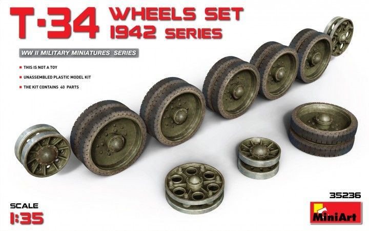 1:35 T-34 Wheels Set - 1942 Series