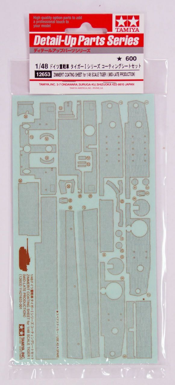 1:48 German Heavy Tank Tiger I Coating Sheet Set