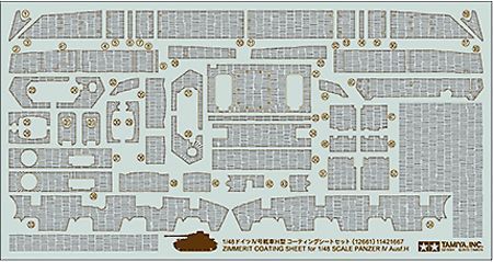 1:48 Zimmerit Coating Sheet for Panzer IV Ausf.H