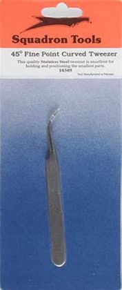 Fine Pt 45 Curve Tweezer Multi-Colored