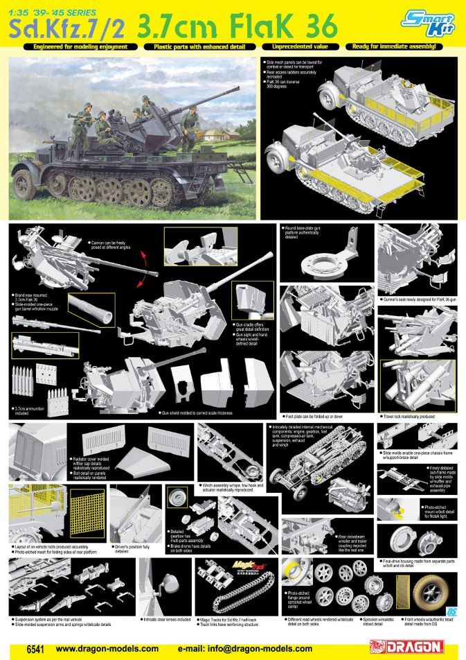 1:35 Sd.Kfz.7/2 3.7cm FlaK 36