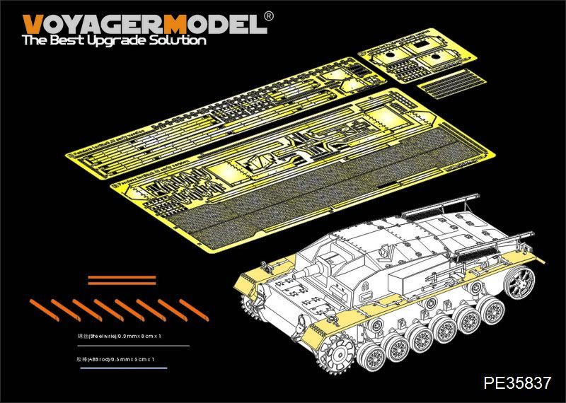 1:35 WWII German StuG.III Ausf.E fenders(For DRAGON 6688)