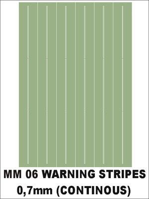 Warning stripes (continous) 0,7 mm