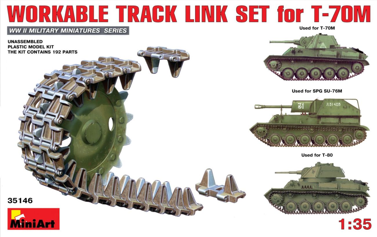 1:35 Workable Track Link Set for T-70