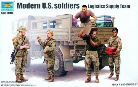 1:35 Modern U.S. soldiers Logisitcs Supply Team