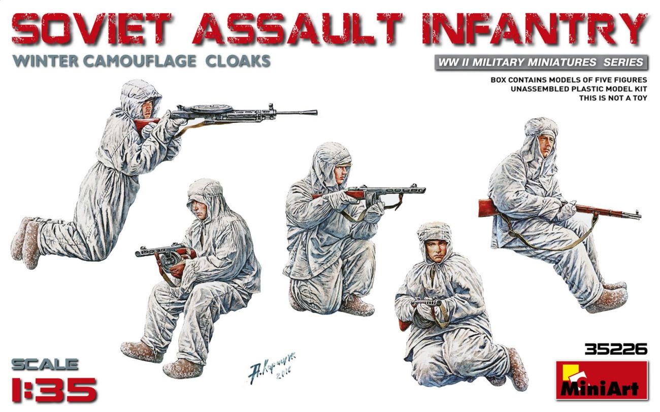 1:35 SOVIET ASSAULT INFANTRY (WINTER CAMOUFLAGE CLOAKS)