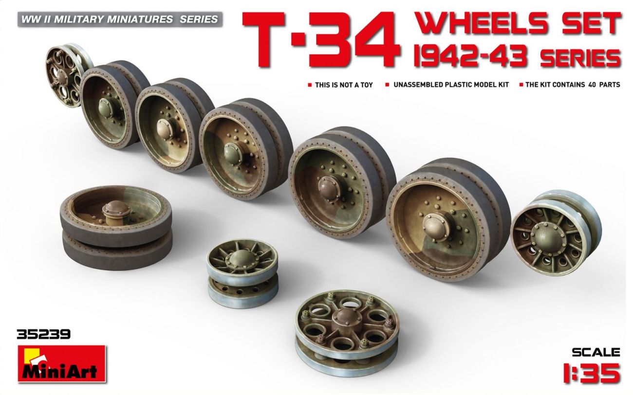 1:35 T-34 Wheels set. 1942-43 series