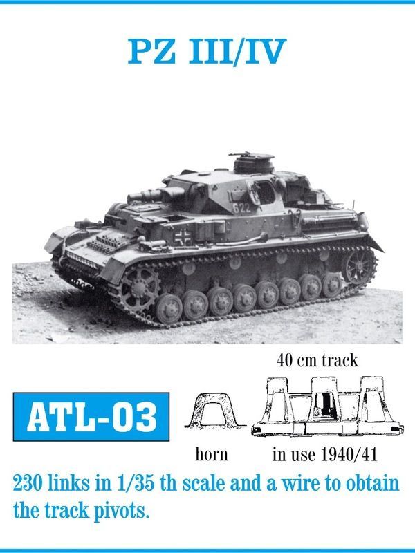 1:35 PZ III/IV 40 cm track in use 1940/41