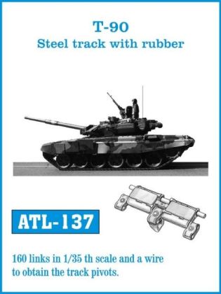 1:35 T-90 Steel track with rubber