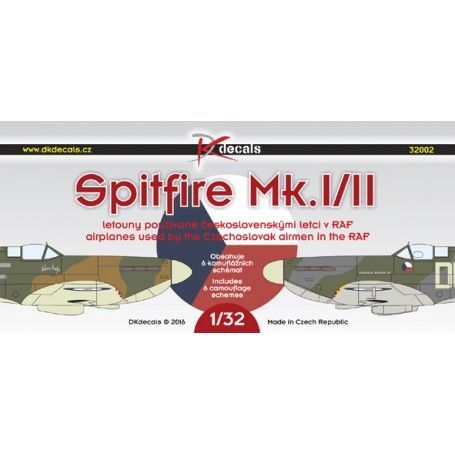 1:32 Supermarine Spitfire  airplanes used by the Czechoslovak airmen in the RAF