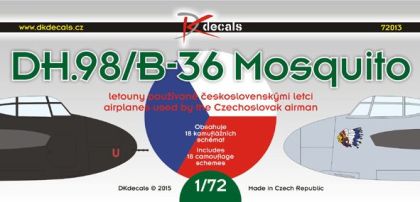 1:72 DH.98/B-36 Mosquito airplanes used by the Czechoslovak airman