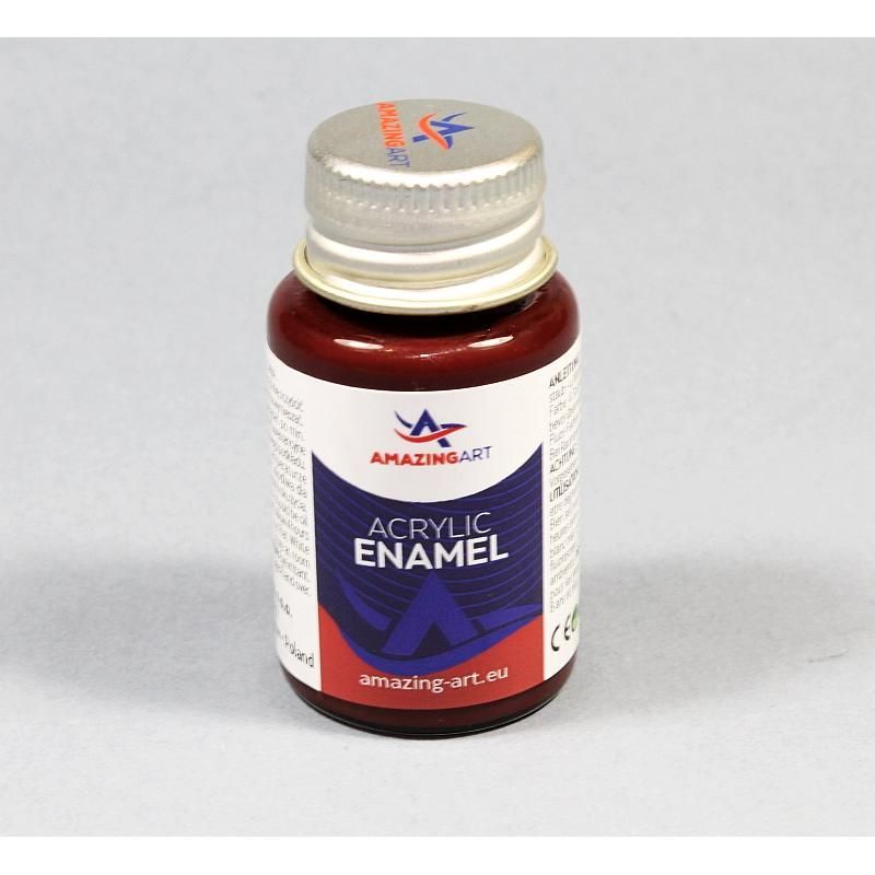 ACRYLIC ENAMEL - Black Red Gloss 15ml