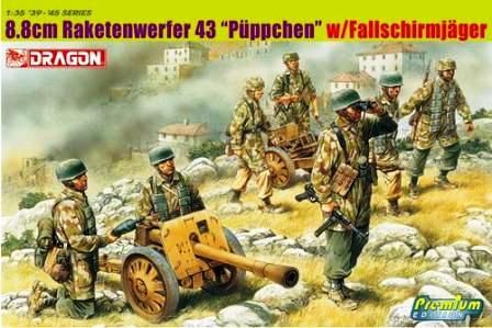 1:35 8,8 cm Raketenwerfer 43 Püppchen w/Fallschirmjäger