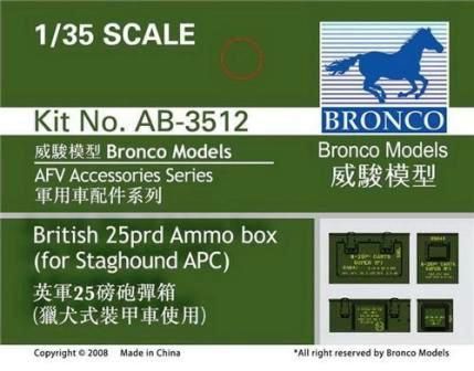 1:35 British 25prd Ammo Box (for Staghound APC)