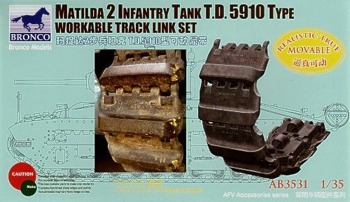1:35 Matilda 2 Infantry Tank T.D.5910 Type Workable Track Link Set