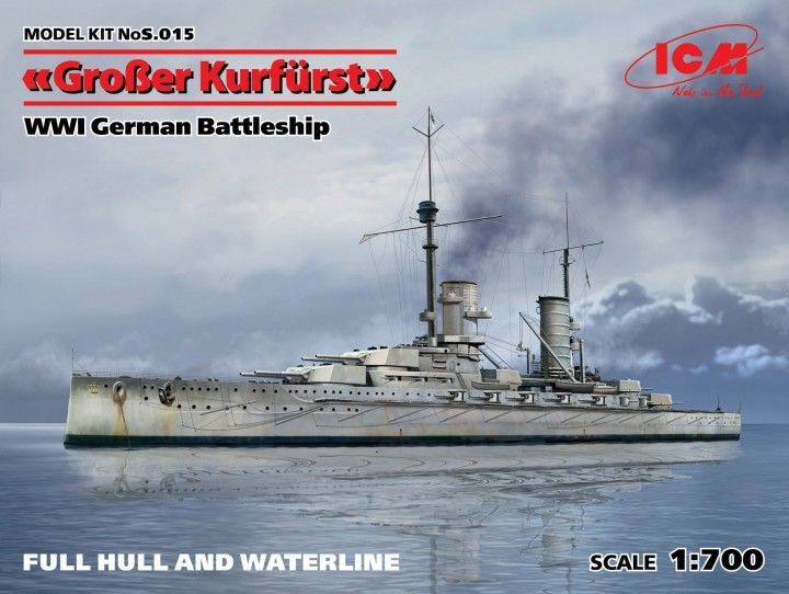 1:700 WWI German Battleship Grosser Kurfürst