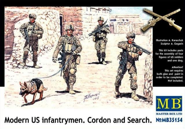 1:35 Modern US infantrymen. Cordon and Search.