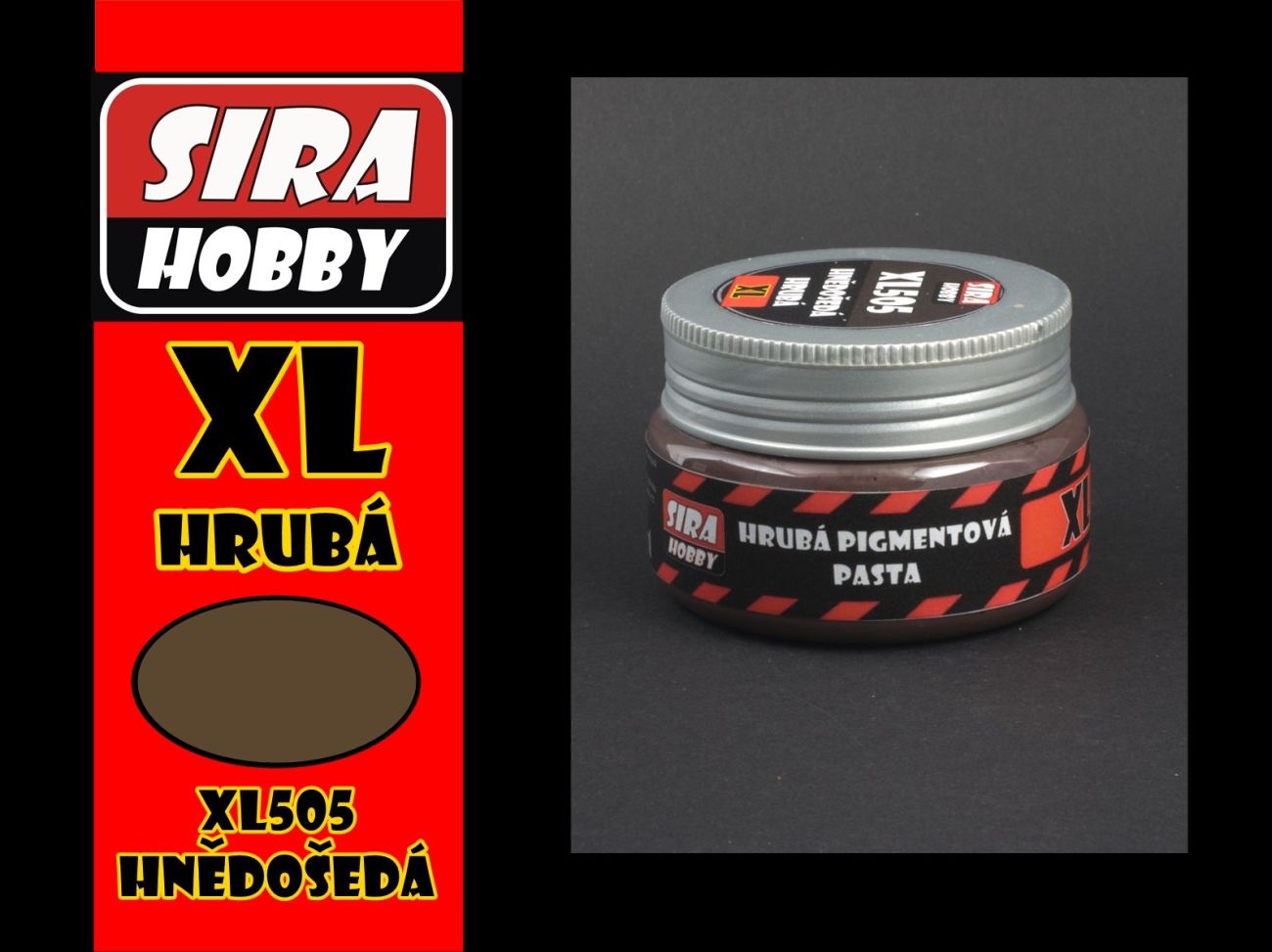 XL Hrubá pigmentová pasta Hnědošedá