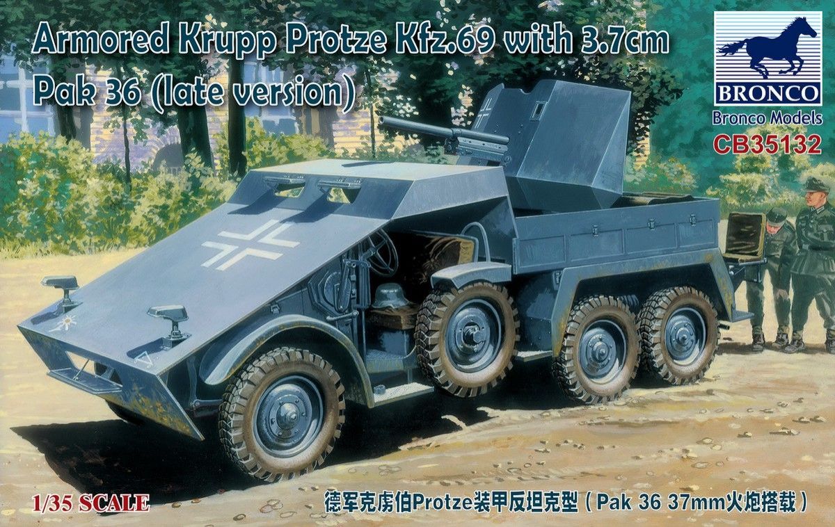 1:35 Armored Krupp Protze KFZ.69 with 3.7cm Pak 36 (late version)