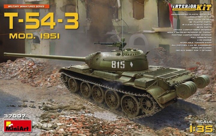 1:35 Soviet Medium Tank T-54-3 Mod. 1951 Interior Kit