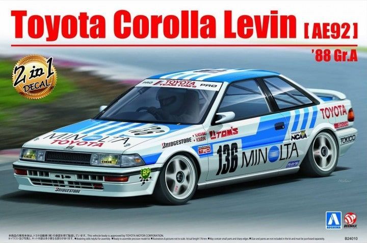1:24 N°.12 Toyota Corolla Levin (AE92) '88 Gr.A
