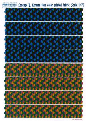 1:72 Lozenge B. German 4 color printed fabric