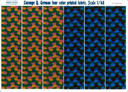 1:48 Lozenge B. German 4 color printed fabric