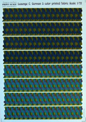 1:72 Lozenge C. German 5 color printed fabric
