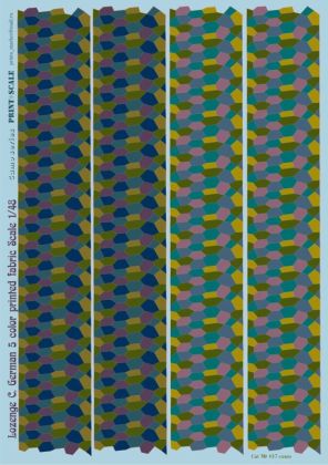 1:48 Lozenge C. German 5 color printed fabric