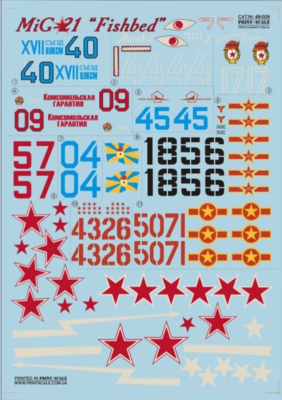 1:48 MiG-21 Fishbed (wet decals)