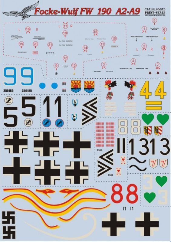 1:48 Focke Wulf Fw 190A2-A9 (wet decals)