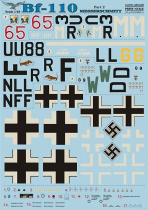 1:48 Messerschmitt Bf-110 Part 2 (wet decals)