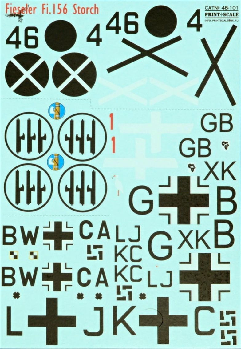 1:48 Fiesler Fi-156 Storch (wet decals)