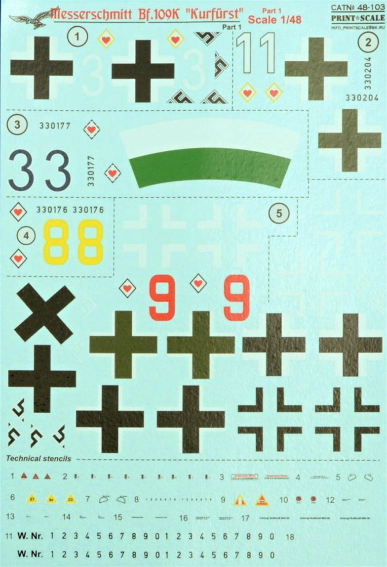 1:48 Bf-109K 'Kurfürst' Part 1 (wet decals)