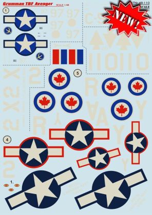 1:48 Grumman TBF Avenger (wet decals)