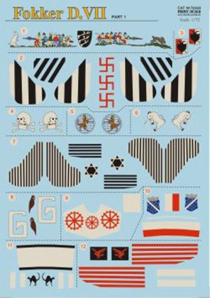 1:72 Fokker D.VII Part 1 (decals incl. 2x lozenge)