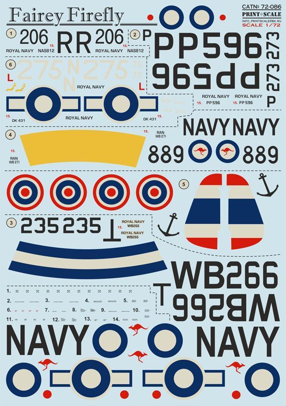 1:72 Fairey Firefly (wet decals)