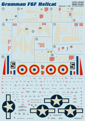 1:72 Grumman F6F Hellcat (wet decals)