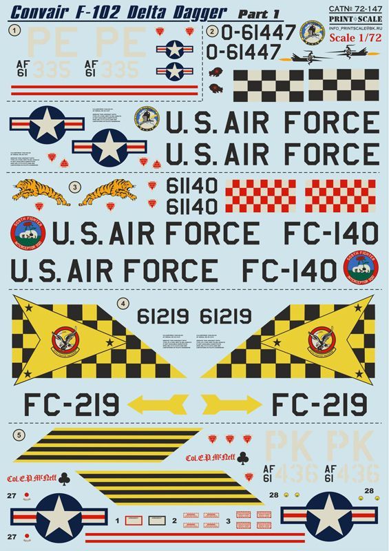 1:72 Convair F-102 Delta Dagger Part.1 (wet decals)