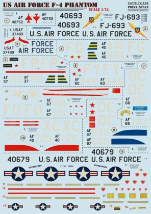 1:72 US Air Force F-4 Phantom (wet decals)