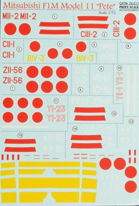 1:72 Mitsubishi F1M Model 11 'Pete' (wet decals)