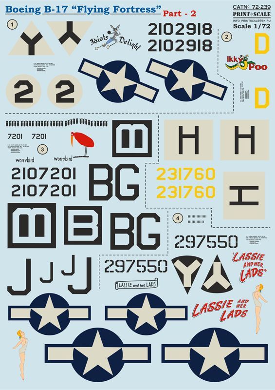 1:72 Boeing B-17 Flying Fortress Part.2 (wet decals)