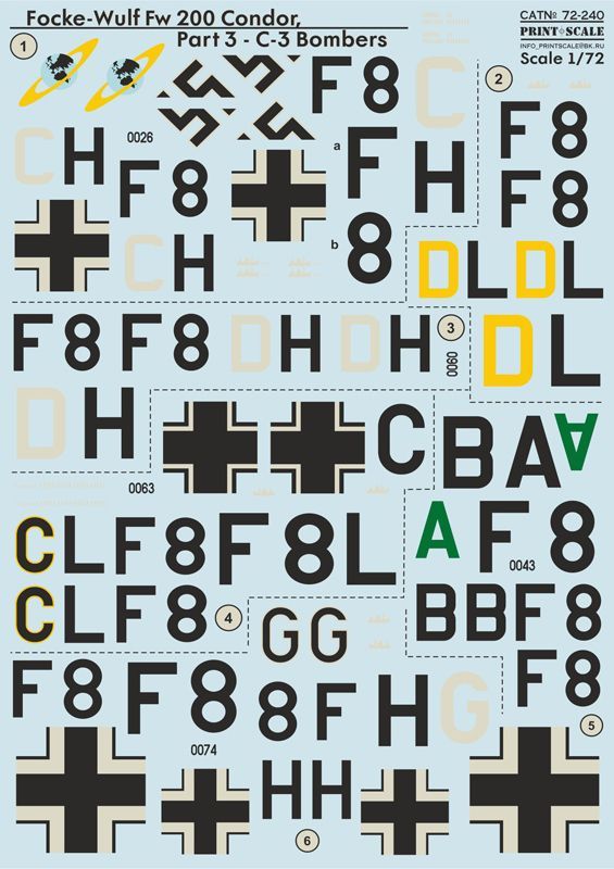 1:72 Focke-Wulf FW 200 Condor Part.3 (wet decals)