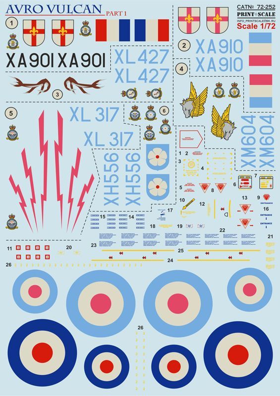 1:72 Avro Vulcan Part 1 (wet decals)