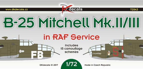 1:72 B-25 Mitchell Mk.II/III. In RAF Service