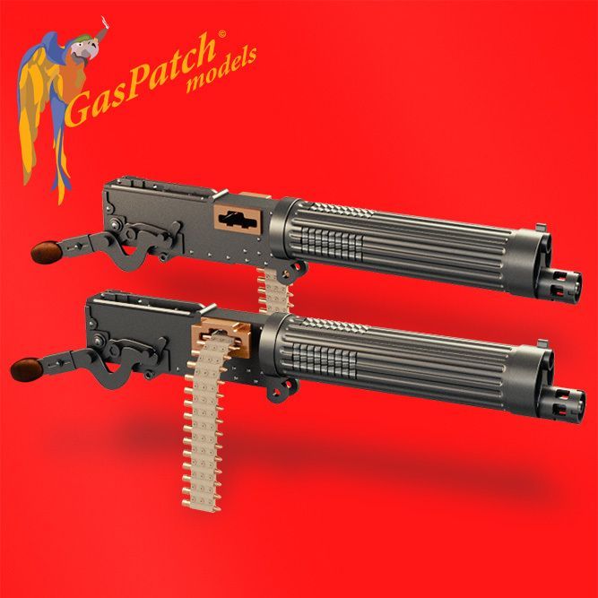 1:48 WWI Vickers British Hyland Type E Standard & Reversed Ammo Feed (2pcs, Resin)