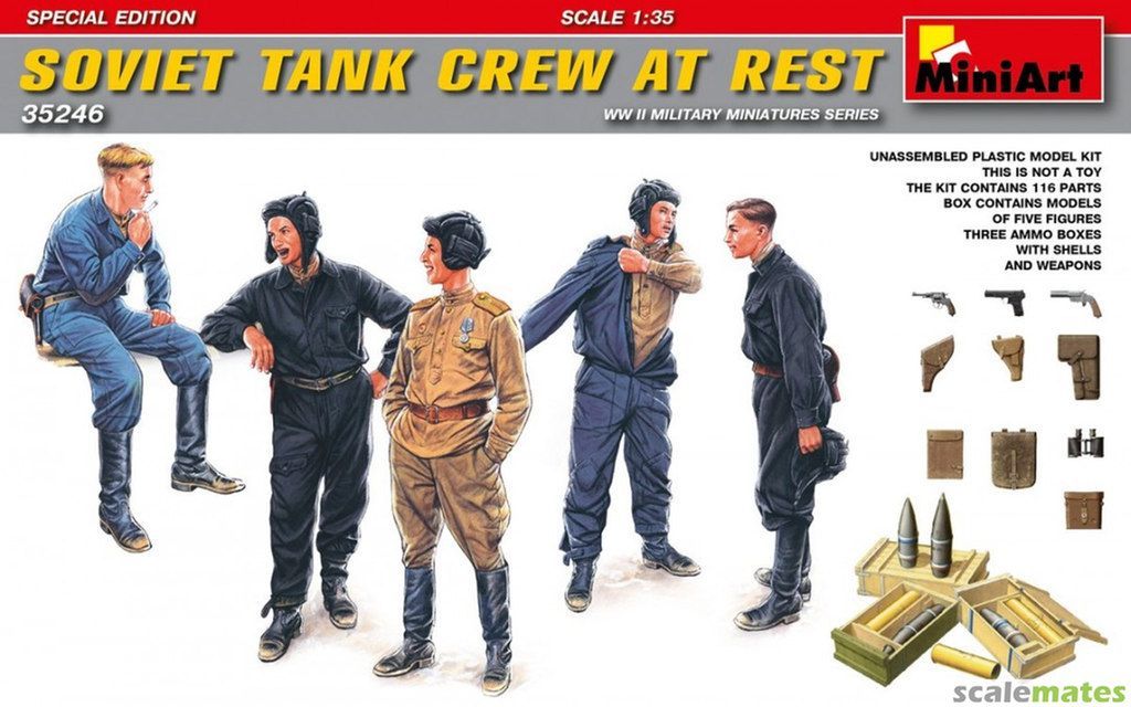 1:35 Soviet Tank Crew at Rest